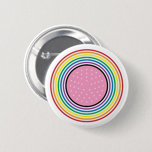 Rainbow Pride Circular Button - Amerikaanse vlag I (Voorkant /achterkant)