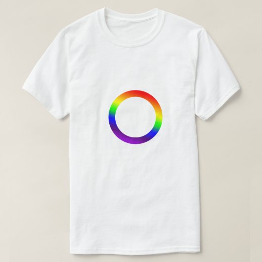 Rainbow Pride Cirkel GLBTQ-ontwerp T-shirt (Design voorkant)