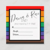 Rainbow Pride Color Block Stripes Informatiekaartje (Voorkant)