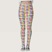 Rainbow Pride Crayons Art Artist Print Leggings (Devant)