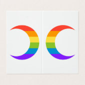 Rainbow Pride Crescent Moons Greeting Card Visitekaartjes (Buitenkant ongevouwen)