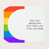 Rainbow Pride Crescent Moons Greeting Card Visitekaartjes (Binnenkant ongevouwen)