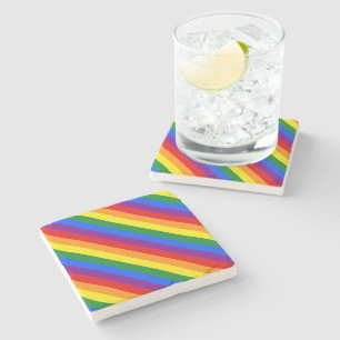 Rainbow Pride Diversiteit Gelijke Rechten Inclusie Stenen Onderzetter