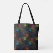 Rainbow pride dot art canvas tas (Achterkant)