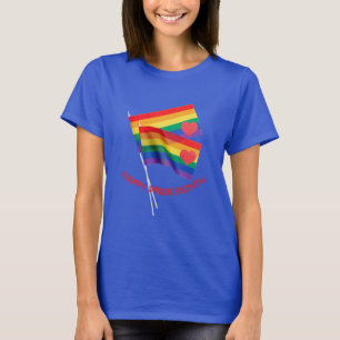 Rainbow Pride Drapeau Heart Love T-shirt femme