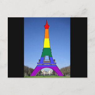 Rainbow Pride Eiffel Tower Briefkaart