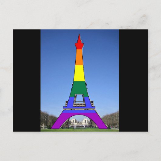 Rainbow Pride Eiffel Tower Briefkaart (Voorkant)