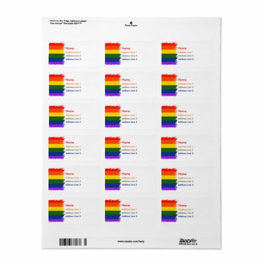 Rainbow Pride Etiket (Full Sheet)