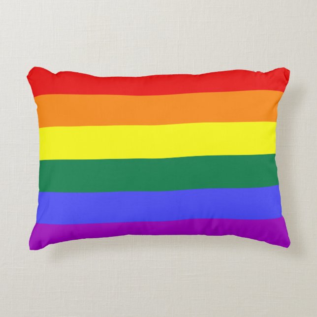 Rainbow Pride Flag Accent Kussen (Voorkant)