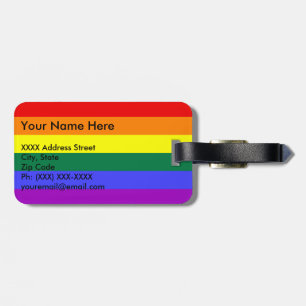 Rainbow Pride Flag Bagagelabel