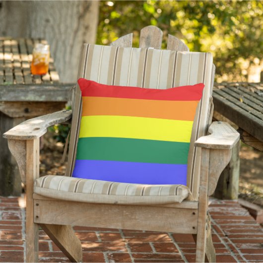 Rainbow Pride Flag Buitenkussen (Stoel)