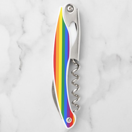 Rainbow Pride Flag Corkschroef Kurkentrekker (Achterkant)