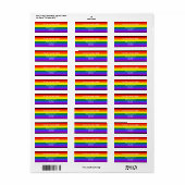 Rainbow Pride Flag Etiket (Full Sheet)