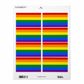 Rainbow Pride Flag Etiket (Full Sheet)