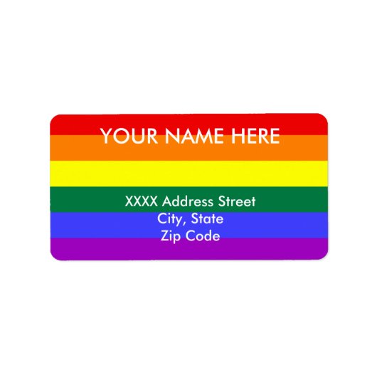 Rainbow Pride Flag Etiket (Voorkant)