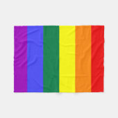 Rainbow Pride Flag Fleece Deken (Voorkant (Horizontaal))