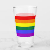 Rainbow Pride Flag Glas (Achterkant)