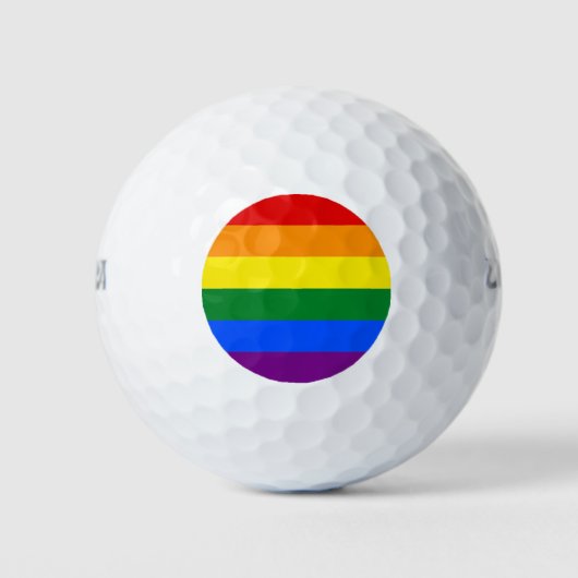 Rainbow Pride Flag Golfballen (Voorkant)