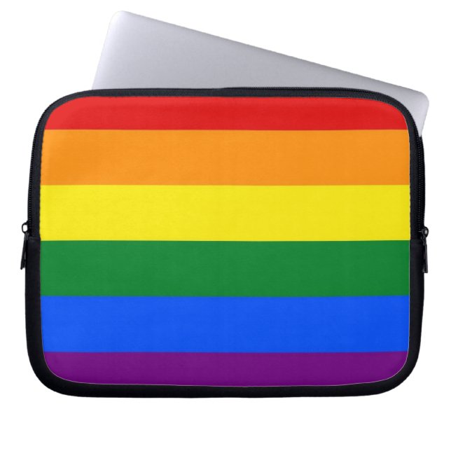 Rainbow Pride Flag Laptop Sleeve (Voorkant)