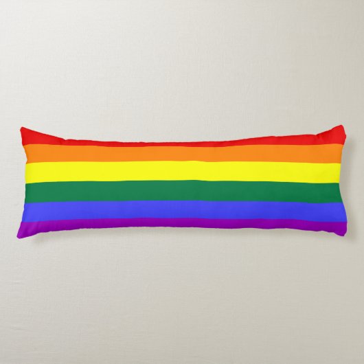 Rainbow Pride Flag Lichaamskussen (Voorkant)