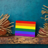 Rainbow Pride Flag Plaque Fotoplaat (Zijkant)