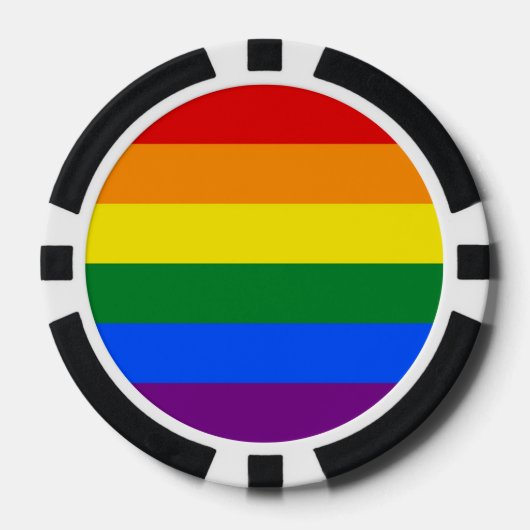 Rainbow Pride Flag Pokerchips (Voorkant)