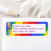 Rainbow Pride Flag Return Address Label (Insitu)