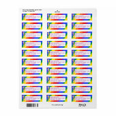 Rainbow Pride Flag Return Address Label (Full Sheet)
