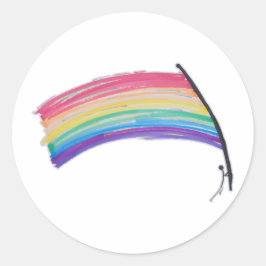 Rainbow Pride Flag Ronde Sticker
