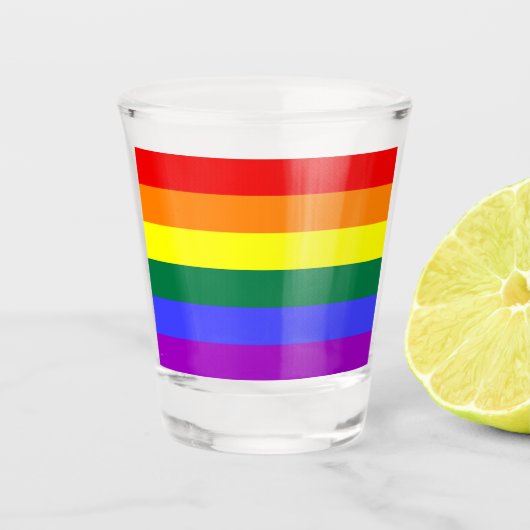 Rainbow Pride Flag Shot Glas (Voorkant)