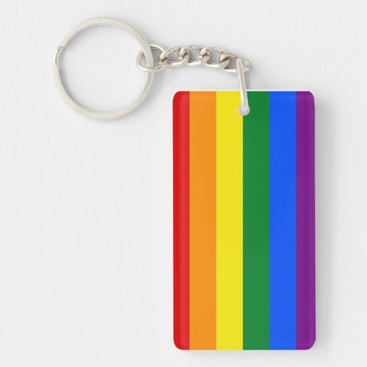 Rainbow Pride Flag Sleutelhanger (Voorkant)