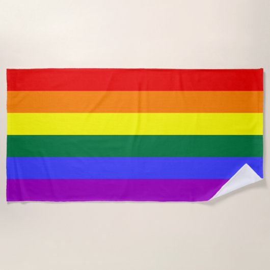 Rainbow Pride Flag Strandlaken (Voorkant)