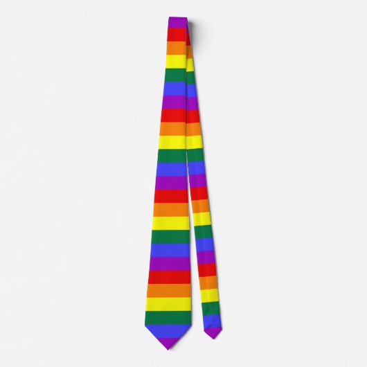 Rainbow Pride Flag Stropdas (Voorkant)