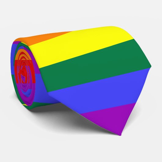 Rainbow Pride Flag Stropdas (Opgerold)