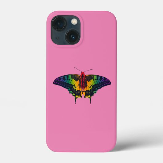 Rainbow Pride Flag Swallowtail Butterfly Case-Mate iPhone Case (Achterkant)