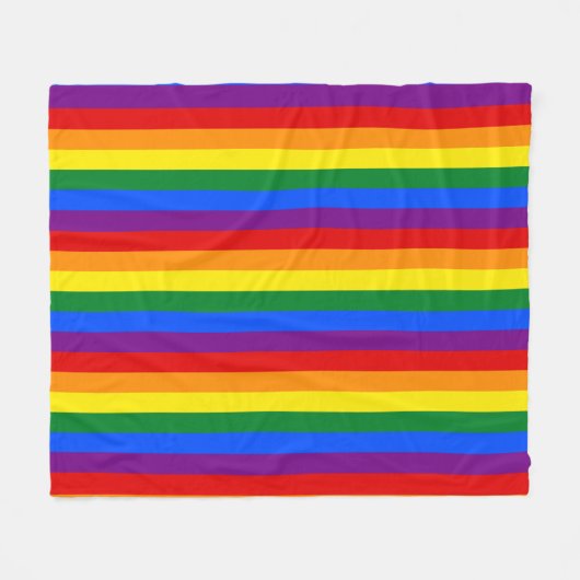 Rainbow Pride Fleece Deken (Voorkant (Horizontaal))
