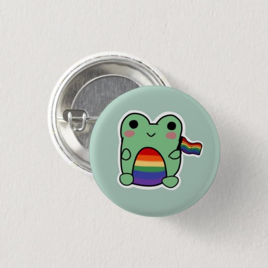 Rainbow Pride Froggie Button (Voorkant /achterkant)