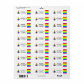 RAINBOW pride gay pride kerstboom Etiket (Full Sheet)