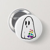 Rainbow Pride Ghost Ronde Button 5,7 Cm (Voorkant /achterkant)