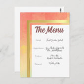 Rainbow Pride Gold Lijst Wedding Menu (Voorkant / Achterkant)