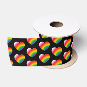 Rainbow Pride Gradient Hearts Patroon Lint