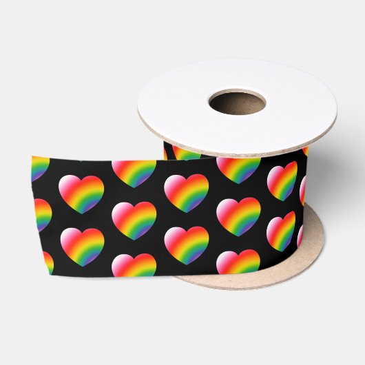 Rainbow Pride Gradient Hearts Patroon Lint (Spoel)