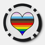 Rainbow Pride Heart Poker Chips (Achterkant)