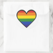 "Rainbow Pride Heart"-stickers Ronde Sticker (Tas)