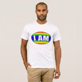 Rainbow Pride I AM Oval T-Shirt (Devant entier)