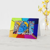 Rainbow Pride Kayak Anniversaire 5" x 7" Carte d'a (Fleur jaune)