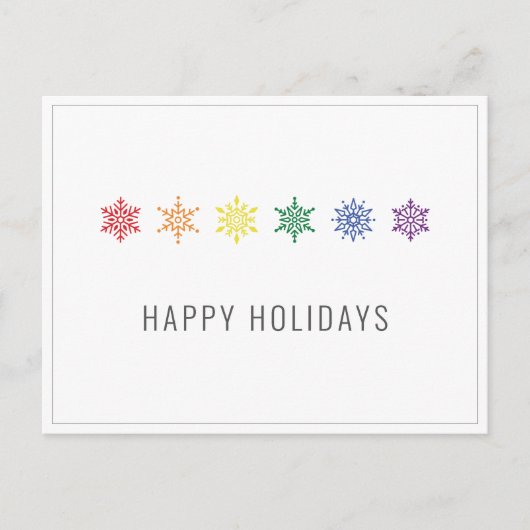Rainbow Pride Kerstmis Briefkaart (Voorkant)