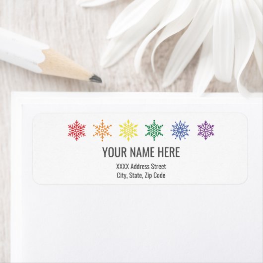 Rainbow Pride Kerstmis Etiket (Insitu)