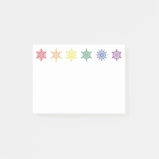 Rainbow Pride Kerstmis Post-it® Notes (Voorkant)
