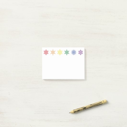 Rainbow Pride Kerstmis Post-it® Notes (Op bureau)